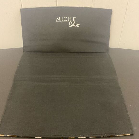 Miche Purse Classic Shell Cover Only SILVIA Leopard Cheetah Black Leather - Picture 9 of 9